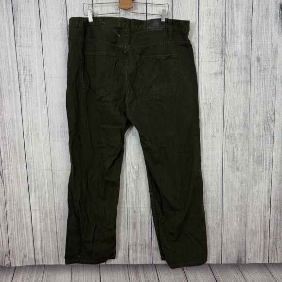 Member's Property Men's W46 x L33 Dark Green Relaxed Baggy Denim Jeans Y2K - Picture 2 of 6